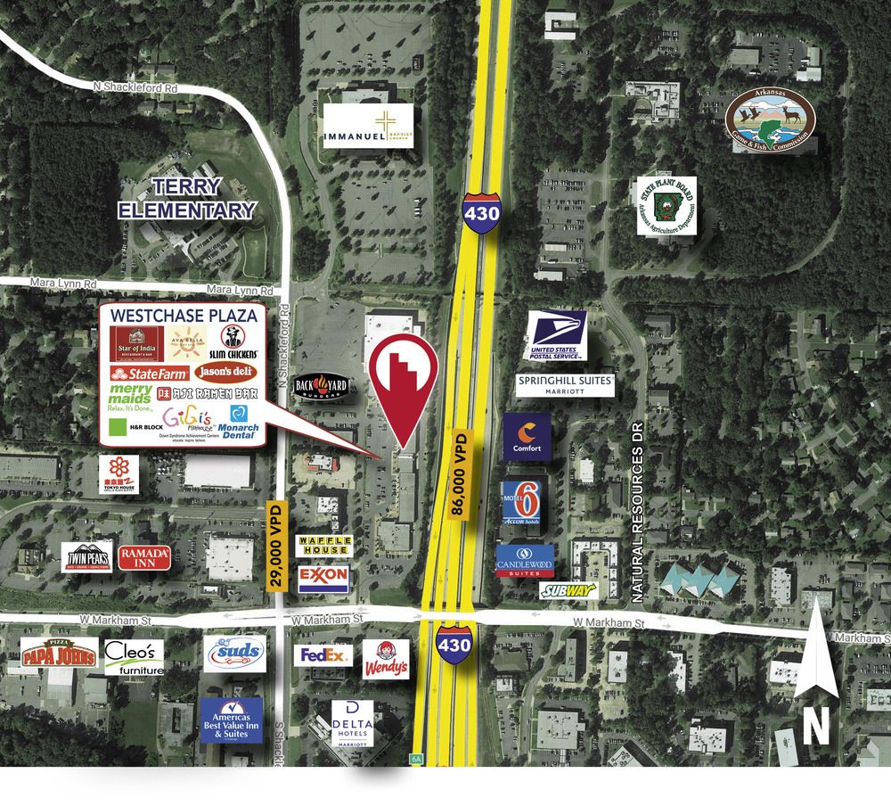 Westchase Plaza: 301 N Shackleford Rd, Little Rock, AR 72211
